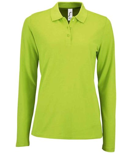 SOLS Lds Perfect L/S Polo - Apple Green - L